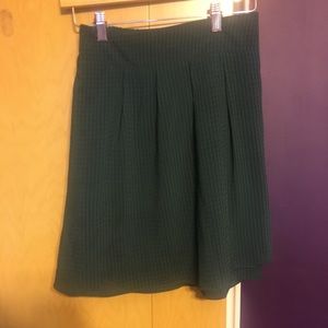 Green gingham mini skirt